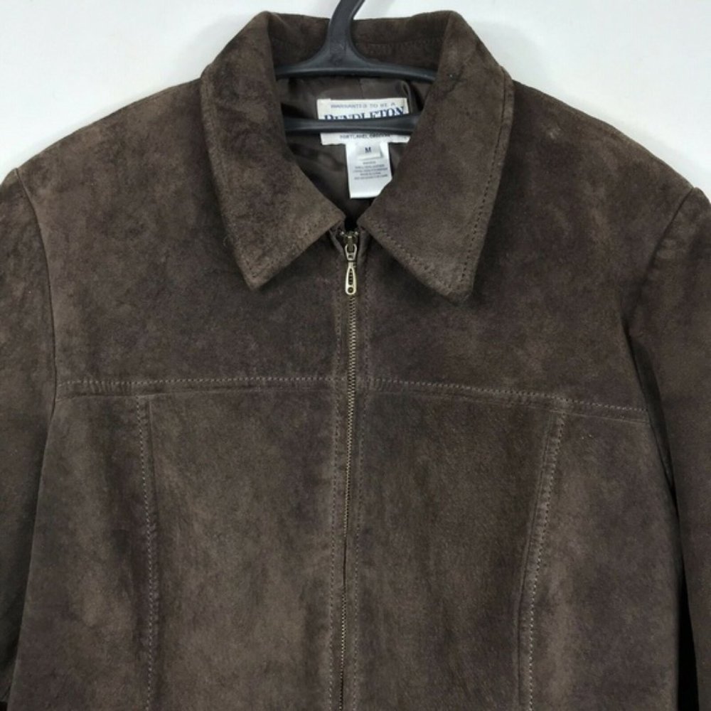 Pendleton Washable Leather Full Zip Jacket Brown - image 3